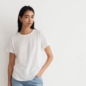 Madewell Whisper Crewneck T-Shirt White Large